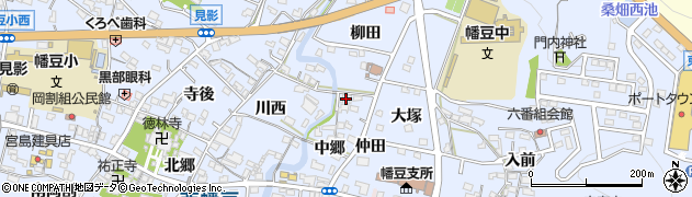愛知県西尾市西幡豆町中郷35周辺の地図