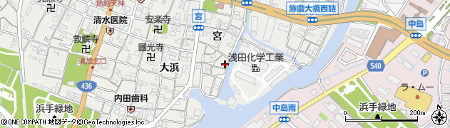 兵庫県姫路市飾磨区宮126周辺の地図
