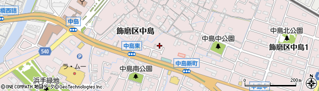 兵庫県姫路市飾磨区中島767周辺の地図
