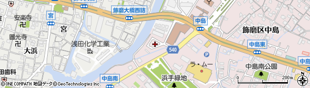 兵庫県姫路市飾磨区中島1139周辺の地図
