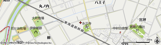 愛知県豊川市伊奈町（大明神）周辺の地図