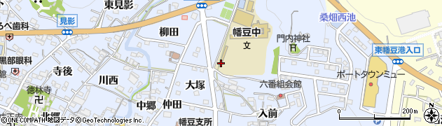 愛知県西尾市西幡豆町京田33周辺の地図