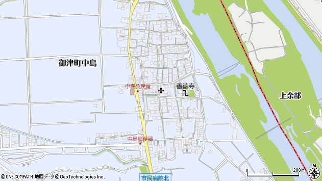 〒671-1311 兵庫県たつの市御津町中島の地図