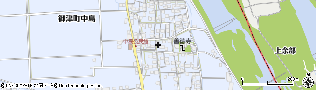 兵庫県たつの市御津町中島周辺の地図