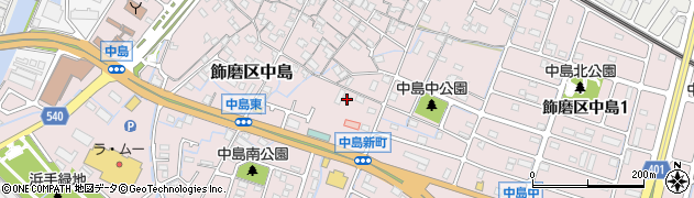 兵庫県姫路市飾磨区中島803周辺の地図