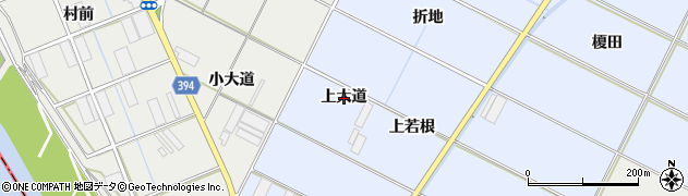 愛知県豊橋市下条東町（上大道）周辺の地図
