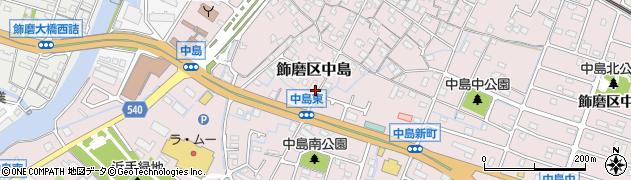 兵庫県姫路市飾磨区中島613周辺の地図