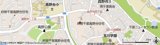 大阪府吹田市高野台周辺の地図