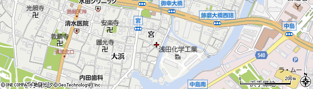 兵庫県姫路市飾磨区宮142周辺の地図