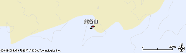 熊谷山周辺の地図