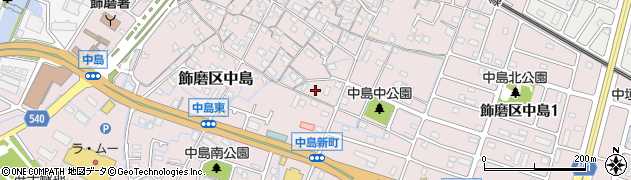 兵庫県姫路市飾磨区中島809周辺の地図