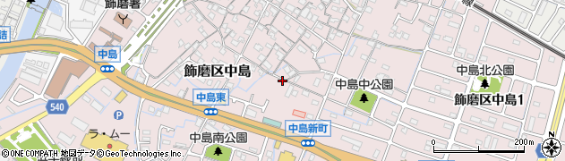 兵庫県姫路市飾磨区中島799周辺の地図