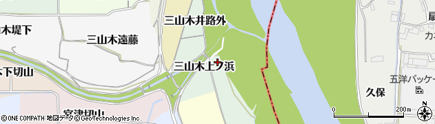 京都府京田辺市三山木上ノ浜周辺の地図