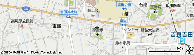 愛知県西尾市吉良町吉田（伝蔵荒子）周辺の地図