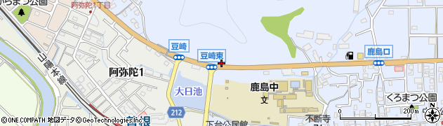 豆崎東周辺の地図