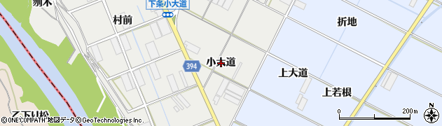 愛知県豊橋市下条西町（小大道）周辺の地図