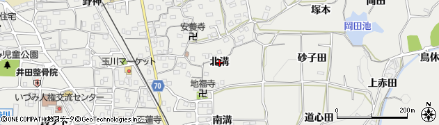 京都府井手町（綴喜郡）井手（北溝）周辺の地図
