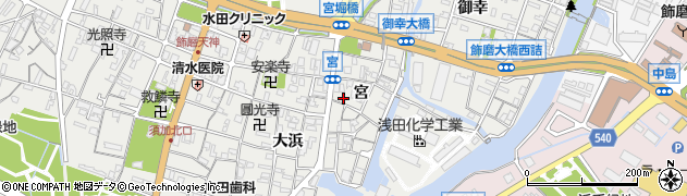 兵庫県姫路市飾磨区宮64周辺の地図