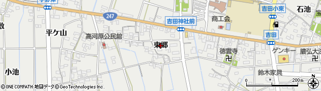 愛知県西尾市吉良町吉田（東郷）周辺の地図