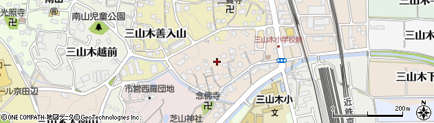 京都府京田辺市三山木北垣内周辺の地図