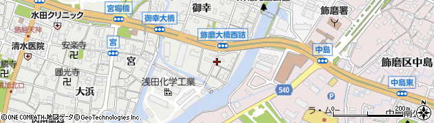 兵庫県姫路市飾磨区（東堀）周辺の地図
