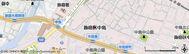 兵庫県姫路市飾磨区中島730周辺の地図