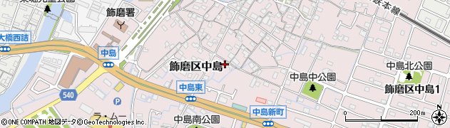 兵庫県姫路市飾磨区中島751周辺の地図