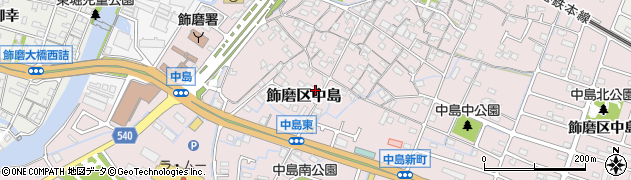兵庫県姫路市飾磨区中島737周辺の地図