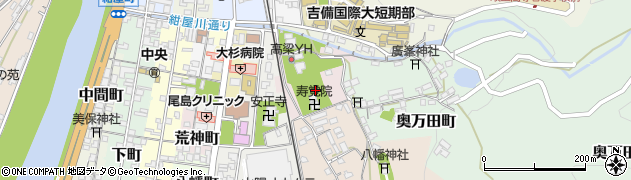 岡山県高梁市寺町周辺の地図