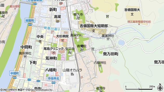 〒716-0019 岡山県高梁市寺町の地図