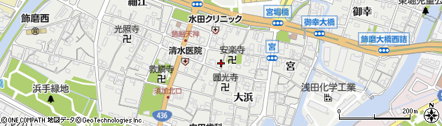 兵庫県姫路市飾磨区天神117周辺の地図