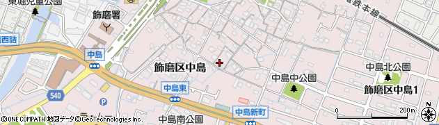 兵庫県姫路市飾磨区中島1010周辺の地図