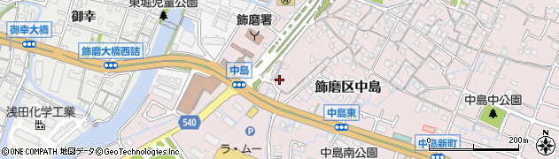 兵庫県姫路市飾磨区中島651周辺の地図