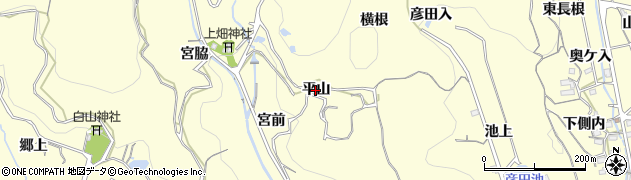 愛知県西尾市東幡豆町（平山）周辺の地図
