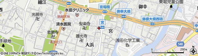 兵庫県姫路市飾磨区宮47周辺の地図
