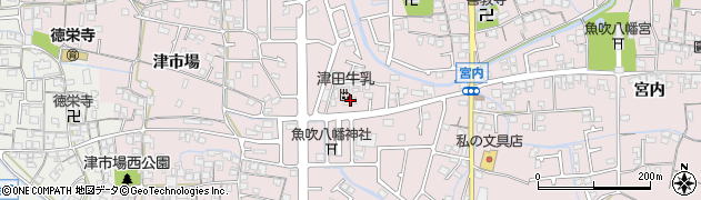 兵庫県姫路市網干区津市場794周辺の地図