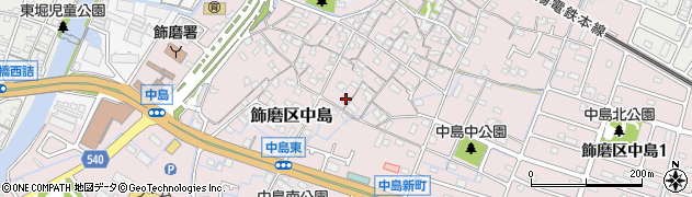 兵庫県姫路市飾磨区中島1011周辺の地図