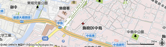 兵庫県姫路市飾磨区中島641周辺の地図