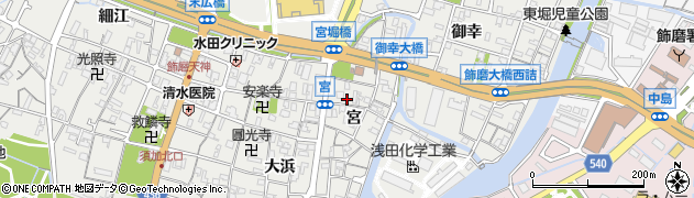 兵庫県姫路市飾磨区宮28周辺の地図