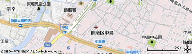 兵庫県姫路市飾磨区中島724周辺の地図