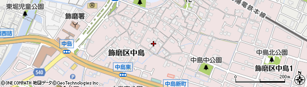 兵庫県姫路市飾磨区中島1017周辺の地図