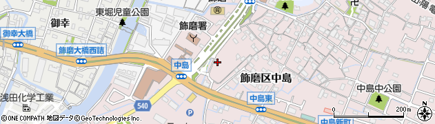 兵庫県姫路市飾磨区中島656周辺の地図