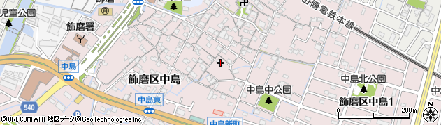 兵庫県姫路市飾磨区中島796周辺の地図