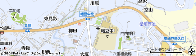 愛知県西尾市西幡豆町（京田）周辺の地図