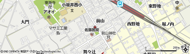 愛知県豊川市伊奈町前山周辺の地図