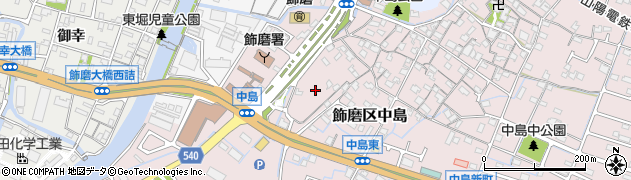 兵庫県姫路市飾磨区中島658周辺の地図
