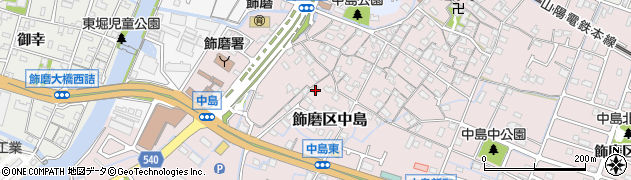 兵庫県姫路市飾磨区中島721周辺の地図