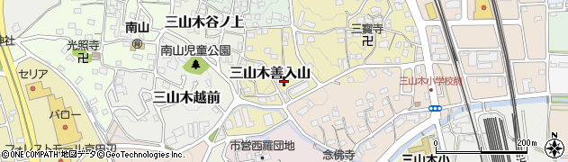 京都府京田辺市三山木善入山55周辺の地図