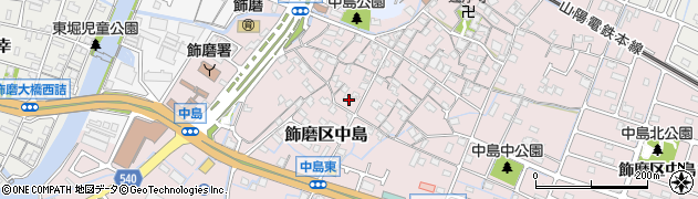 兵庫県姫路市飾磨区中島1023周辺の地図