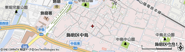 兵庫県姫路市飾磨区中島1012周辺の地図